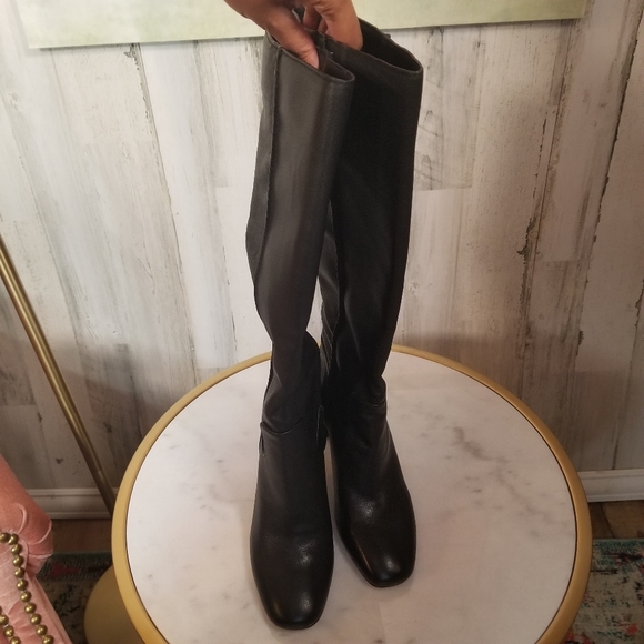 Dolce Vita Black Davey Leather Knee High Boots - Picture 8 of 9